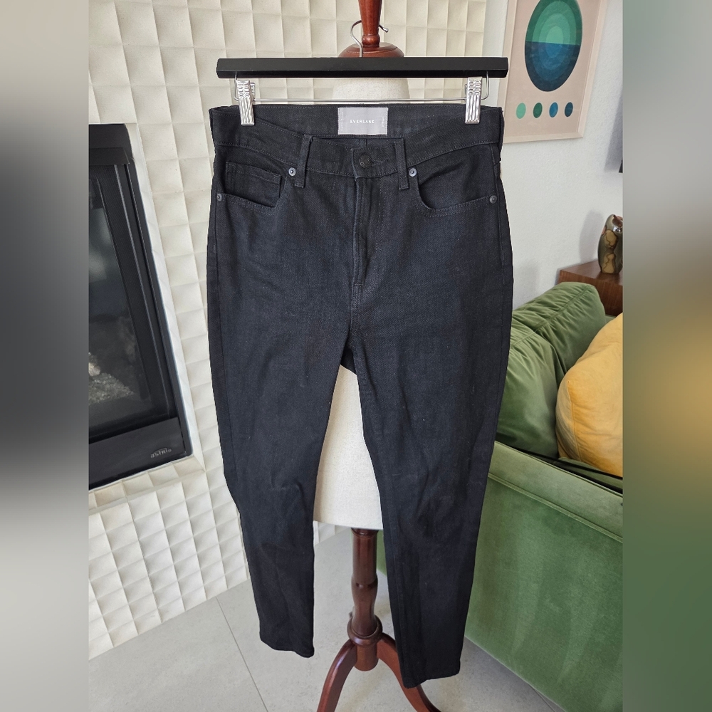 Everlane High Rise Black Denim Jeans, Size 27